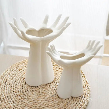 Human Hand Ceramic Vase – Creative Nordic Style Vase for Home & Office Decor - Melillo Enterprises
